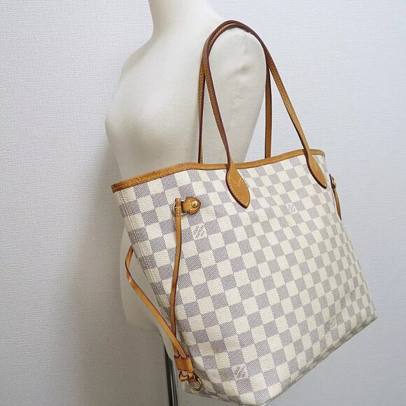 Authentic LOUIS VUITTON Neverfull MM Damier Azur Tote Bag - Picture 1 of 15